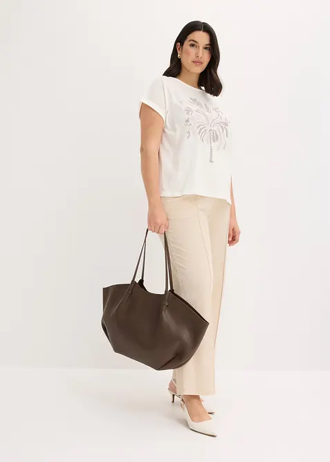 Shirt aus Baumwolle mit Nietenapplikation, bonprix