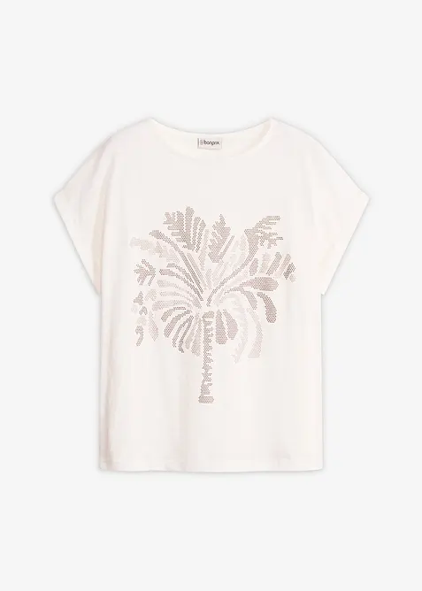 Shirt aus Baumwolle mit Nietenapplikation, bonprix