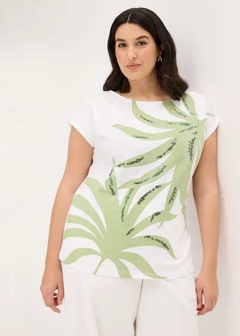 T-shirt avec sequins, bonprix