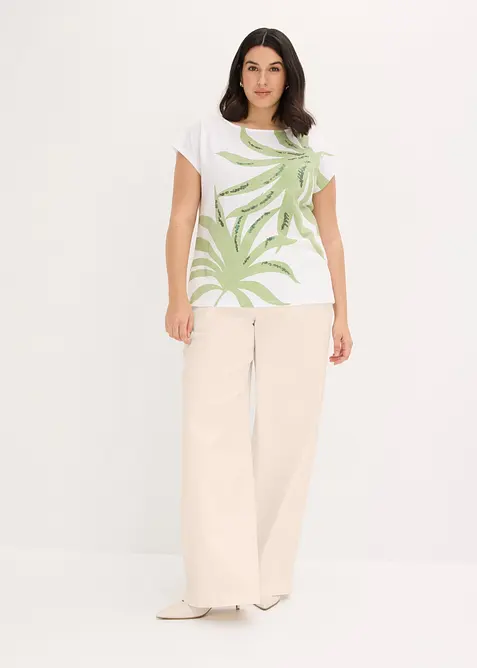 T-shirt avec sequins, bonprix