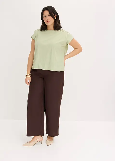 Shirt mit Crochet Detail, bonprix