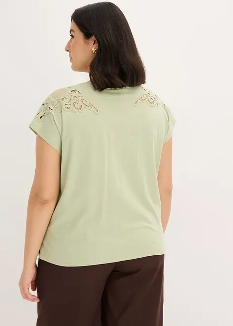 Shirt mit Crochet Detail, bonprix