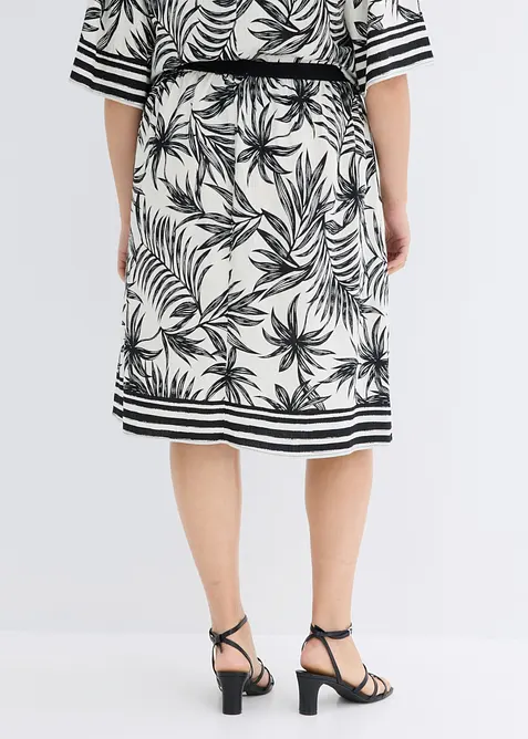 Jupe &agrave; taille &eacute;lastiqu&eacute;e, bonprix