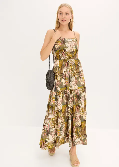 Maxikleid aus flie&szlig;ender Viskose, bonprix