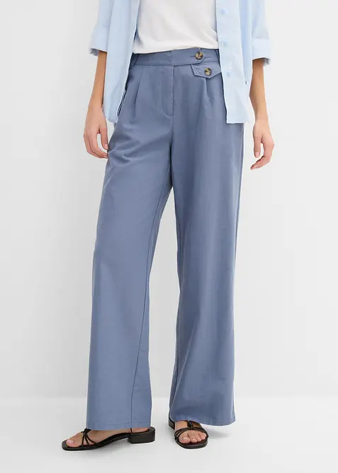 Pantalon large &agrave; pinces, bonprix