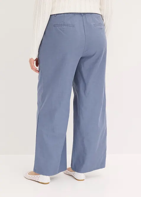 Pantalon large &agrave; pinces, bonprix