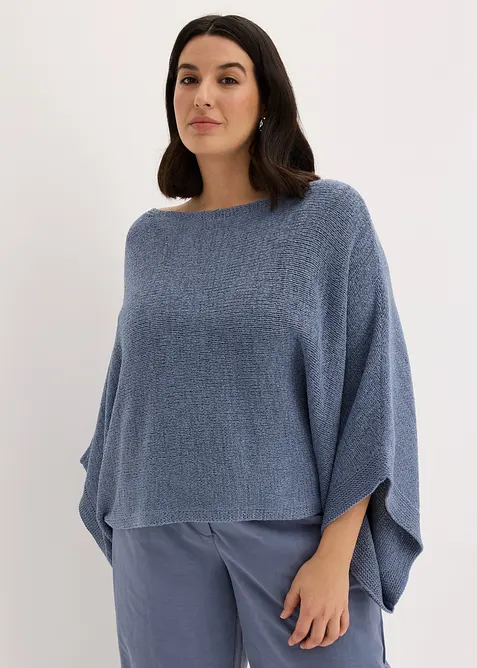Kimono-Pullover aus B&auml;ndchengarn, bonprix
