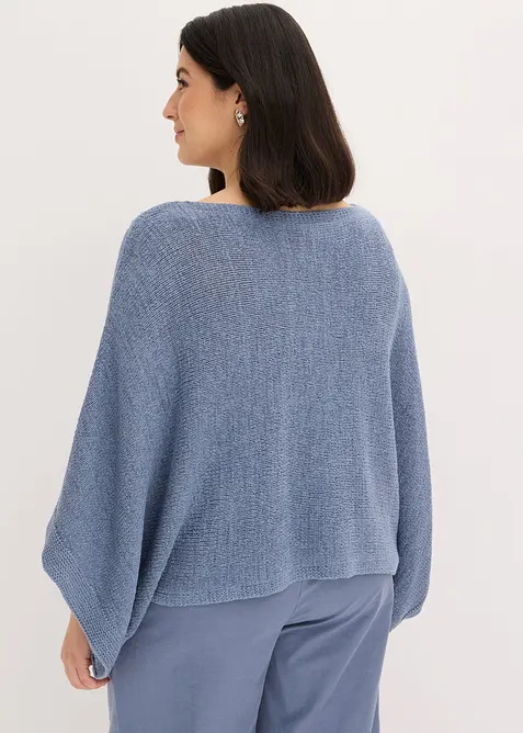 Kimono-Pullover aus B&auml;ndchengarn, bonprix