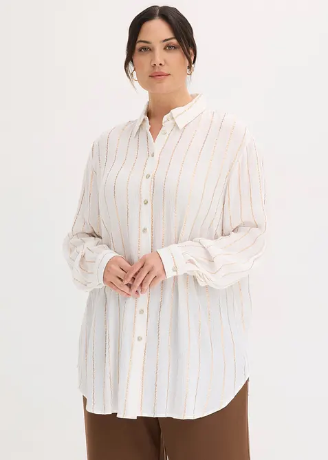 Longbluse mit Glitzereffekt, bonprix