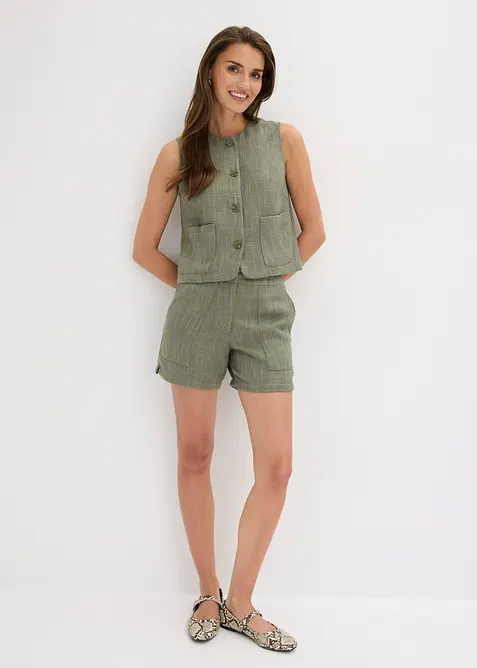 Gilet sans manches &agrave; col rond, bonprix