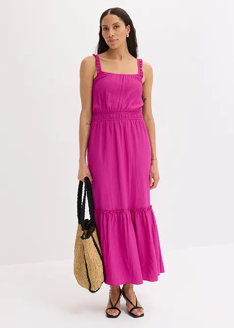Maxikleid aus strukturiertem Jersey, bonprix
