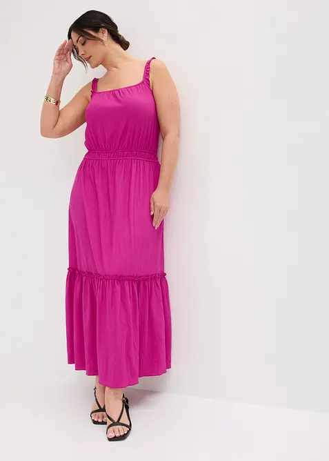 Maxikleid aus strukturiertem Jersey, bonprix