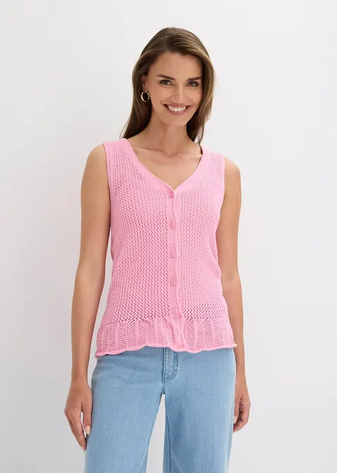 Gilet sans manches en maille, bonprix