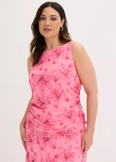 Top doux en jersey mesh, bonprix
