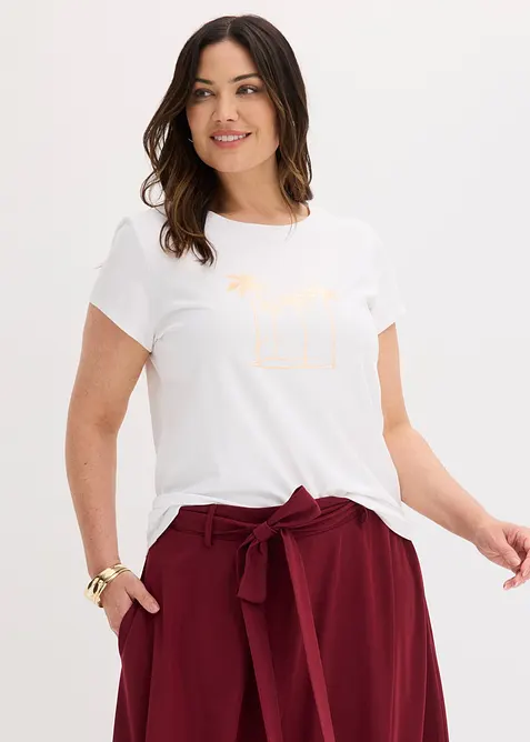 T-shirt en coton extensible, bonprix