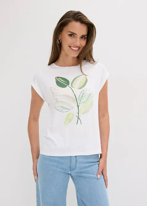 T-shirt en coton extensible, bonprix