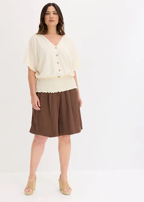 Shirt aus strukturiertem Cr&ecirc;pe, bonprix
