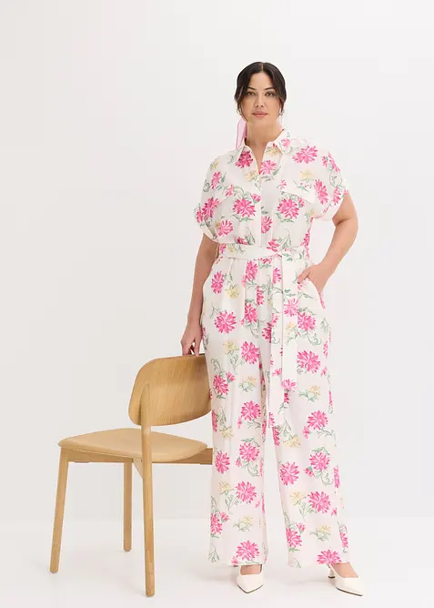 Combinaison fluide en viscose m&eacute;lang&eacute;e, bonprix