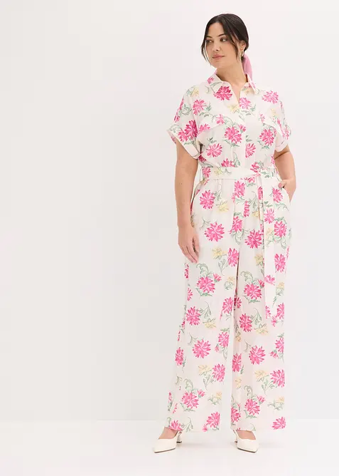 Combinaison fluide en viscose m&eacute;lang&eacute;e, bonprix