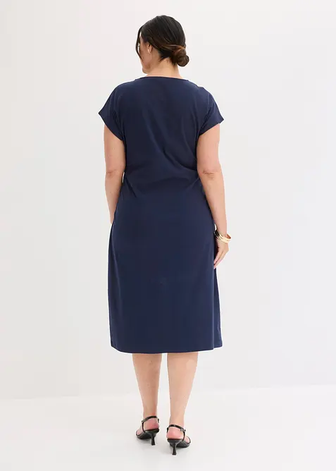 Midikleid mit geraffter Taille, bonprix