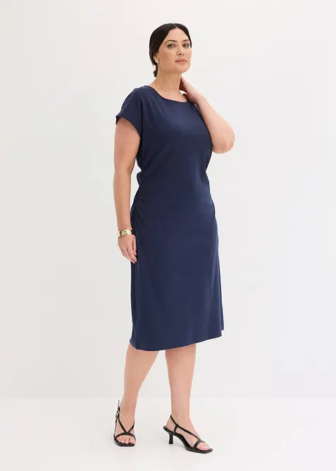 Midikleid mit geraffter Taille, bonprix