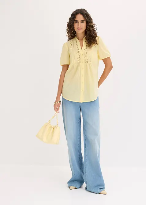 Bluse mit Lochstickerei, bonprix