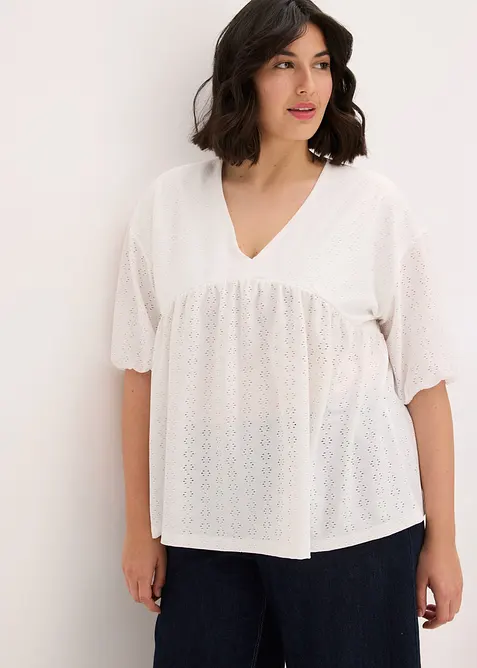 Blouse orn&eacute;e de belles broderies, bonprix