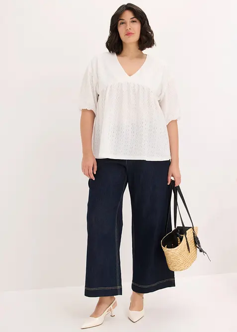 Blouse orn&eacute;e de belles broderies, bonprix