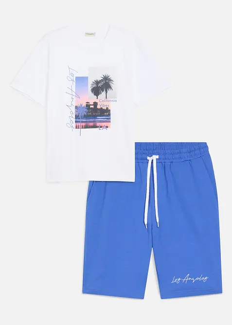 T-shirt et bermuda sweat 100% coton (ens. 2 pces), bonprix