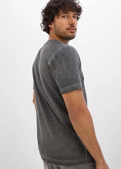 T-Shirt in gewaschener Optik aus reiner Bio-Baumwolle, bonprix