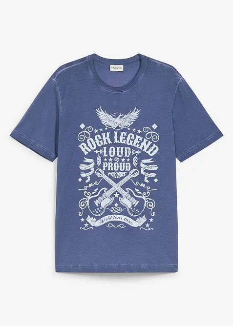 T-shirt aspect d&eacute;lav&eacute;, 100% coton, bonprix