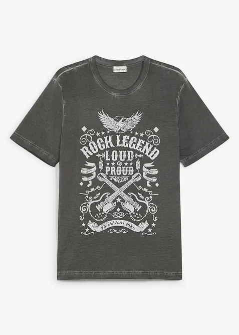 T-Shirt in gewaschener Optik aus reiner Bio-Baumwolle, bonprix