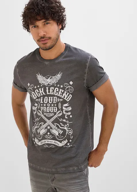 T-Shirt in gewaschener Optik aus reiner Bio-Baumwolle, bonprix