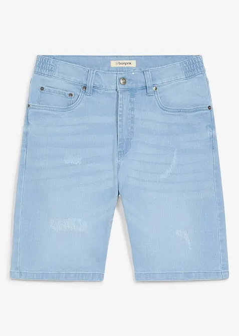Bermuda en jean &agrave; taille extensible, regular, bonprix