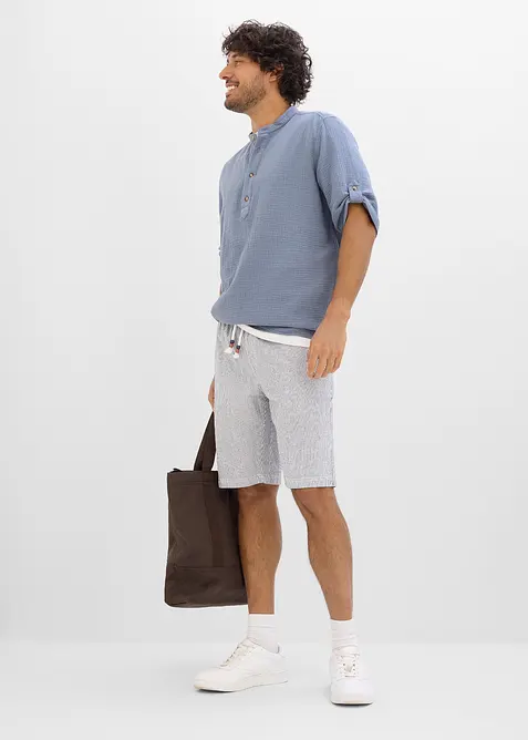 Chemise manches courtes en gaze de coton, bonprix