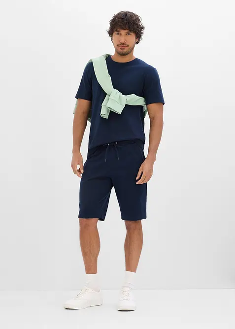 Top, T-shirt, 2 shorts (ens. 4 pces) 100% coton, bonprix