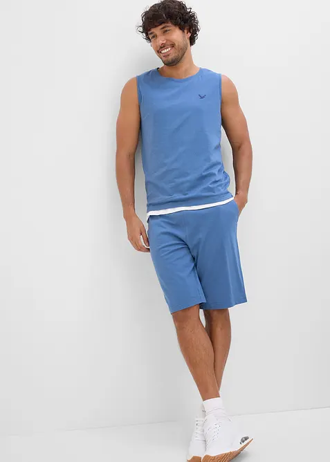 D&eacute;bardeur et bermuda 100% coton (ens. 2&nbsp;pces), bonprix