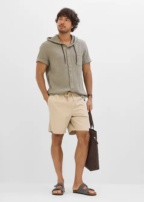 Chemise manches courtes en gaze de coton, bonprix