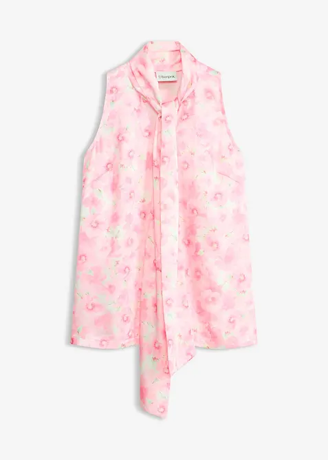 Schlupfbluse aus gl&auml;nzendem Satin mit Bindedetail, bonprix