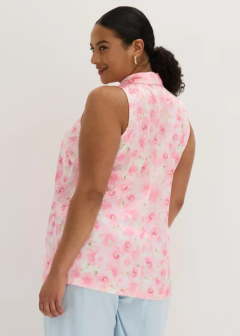 Schlupfbluse aus gl&auml;nzendem Satin mit Bindedetail, bonprix