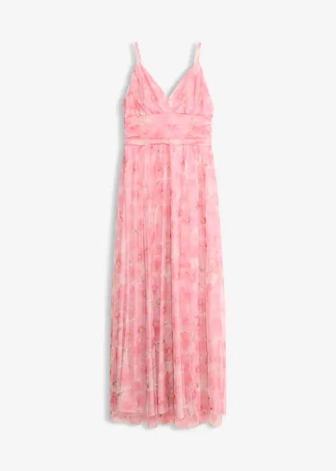 Maxikleid aus zartem T&uuml;ll mit Drapierung, bonprix
