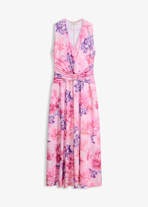 Maxikleid aus feinem Jersey mit Accessoir-Detail, bonprix