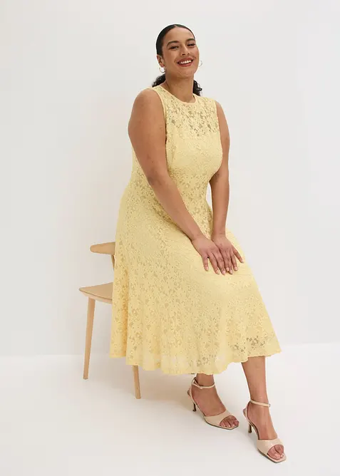 Spitzenkleid in Midi-L&auml;nge, bonprix