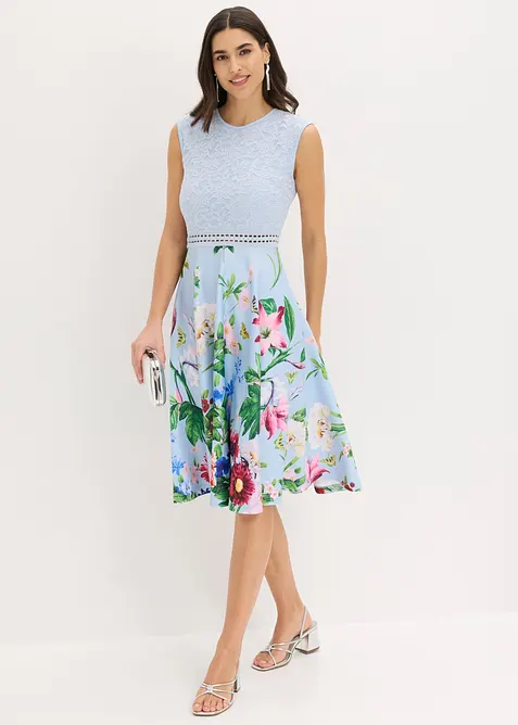 Midikleid mit Spitze, bonprix