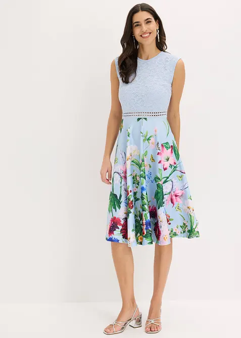 Midikleid mit Spitze, bonprix