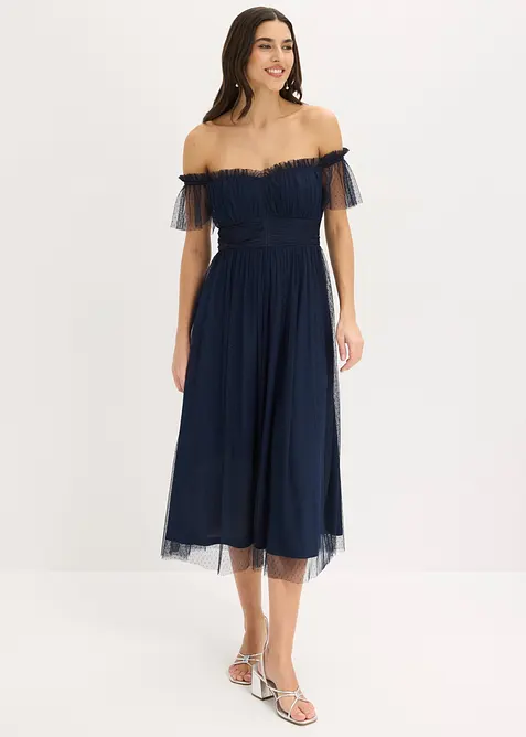 Maxikleid aus zartem T&uuml;ll, bonprix
