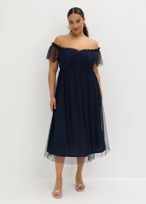 Maxikleid aus zartem T&uuml;ll, bonprix