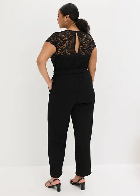 Combinaison en jersey avec dentelle, bonprix