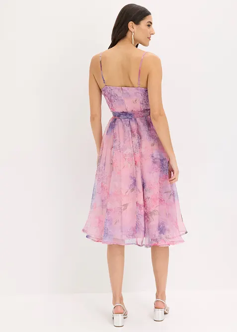 Midikleid aus zartem T&uuml;ll mit Bindeband, bonprix