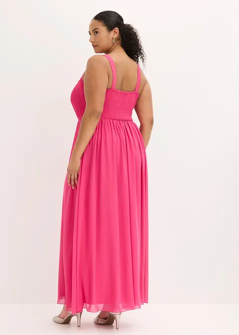 Maxikleid aus feinem Chiffon mit Drapierung, bonprix